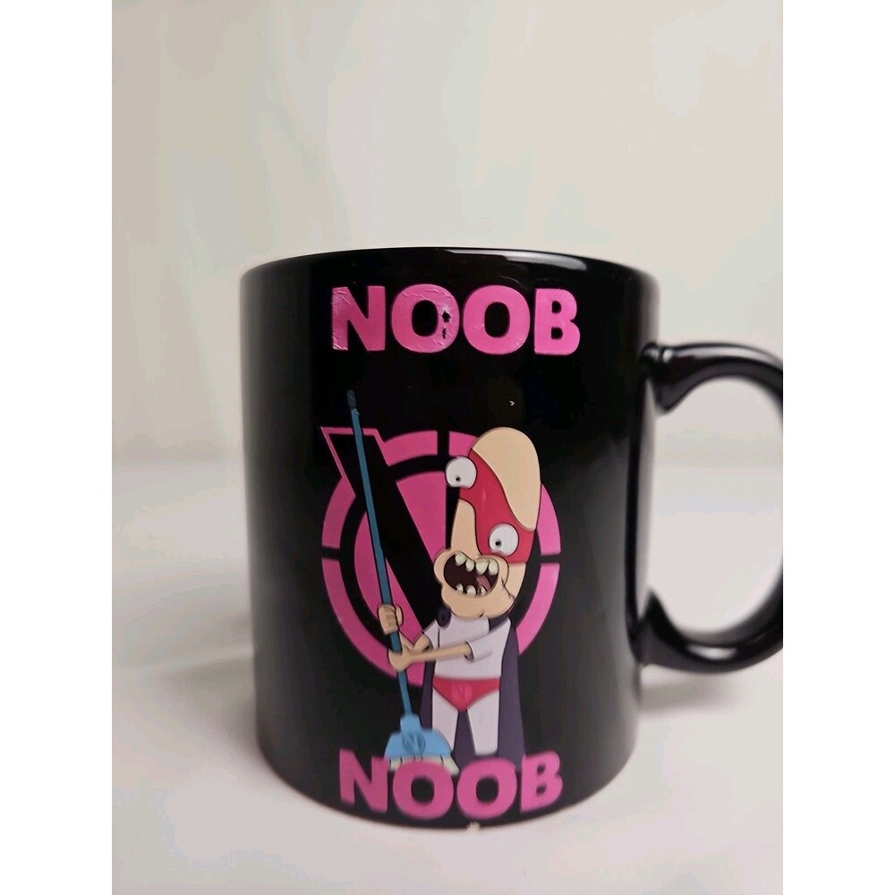 Rick and Morty Noob Noob 13 oz Coffee Mug Adult Swim 2018 Black